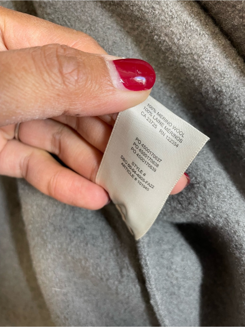 Aritzia Babaton Merino Wool Long Coat Open Cardigan Grey Small Quiet Luxury Chic - Picture 12 of 14